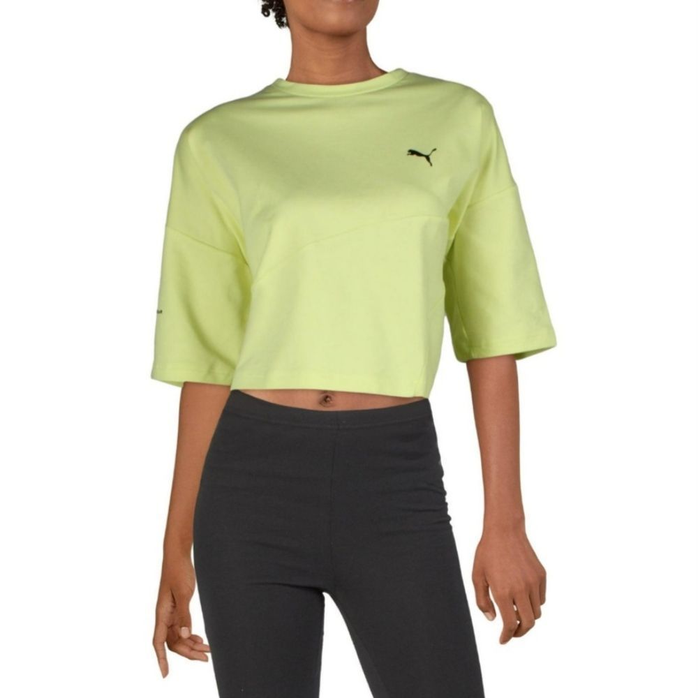 PUMA Evide Form Stripe Crop Tee Size XL